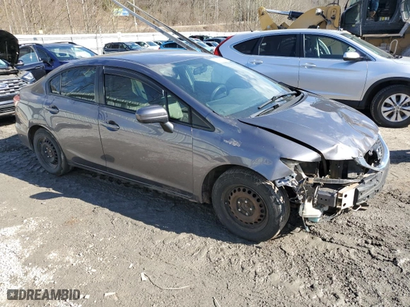 2015 Honda Civic Sedan LX with VIN 2HGFB2F52FH509628, listed as a Copart auction lot 46159885 with 150,759 mi miles and Salvage Title. Bid and sale history available at carsss.com. Image 4.