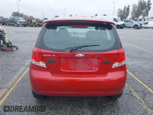 2006 Chevrolet Aveo LT with VIN KL1TG66676B549500, listed as a IAAI auction lot 41802744 with 58,777 mi miles and . Bid and sale history available at DreamBid. Image 16.