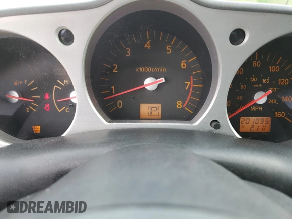 2003 Nissan 350Z Touring z VIN JN1AZ34E43T012305, wystawiony jako Copart lot #53831675 z przebiegiem 201 095 mil mil oraz Nie do naprawy • Non repairable. Historia ofert i sprzedaży dostępna na DreamBid. Obrazek 9.