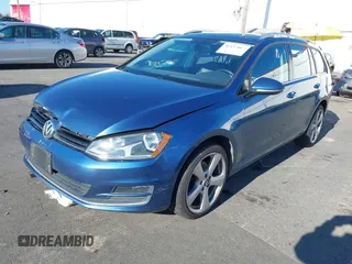 2015 Volkswagen Golf SportWagen TDI SE with VIN 3VWCA7AUXFM516566, listed as a IAAI auction lot 41437667 with 140,554 mi miles. Bid and sale history available at carsss.com. Image 2.