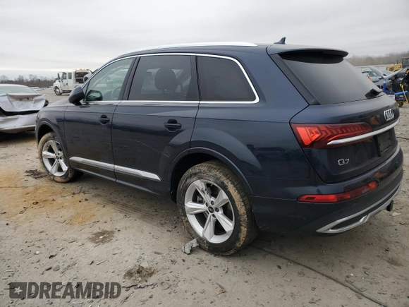 2023 Audi Q7 Premium Plus with VIN WA1LCBF74PD027929, listed as a Copart auction lot 44027295 with 16,982 mi miles and Salvage title. Bid and sale history available at DreamBid. Image 2.
