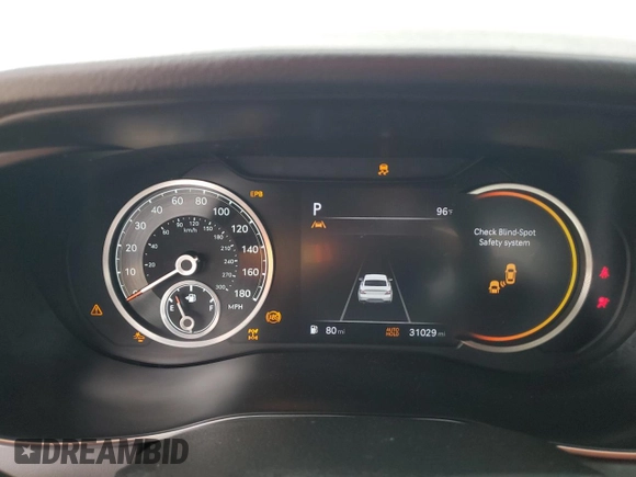 2023 Genesis G70 2.0T with VIN KMTG34TAXPU123780, listed as a Copart auction lot 72181814 with 31,029 mi miles and Salvage Title. Bid and sale history available at carsss.com. Image 9.