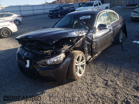 2015 BMW 3 Series 328i xDrive with VIN WBA3B5C55FP653285, listed as a Copart auction lot 63938461 with 53,559 mi miles and Salvage Title. Bid and sale history available at carsss.com. Image 2.