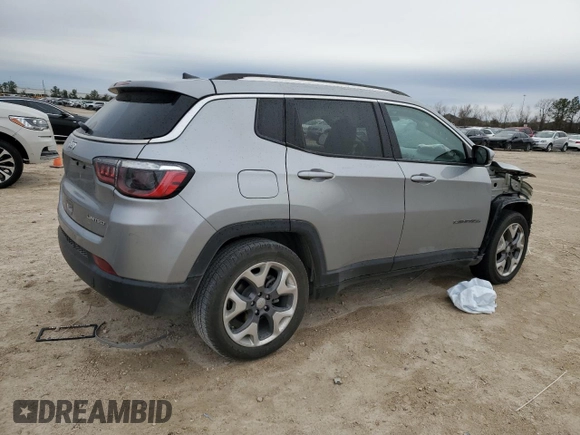 2021 Jeep Compass Limited with VIN 3C4NJCCB8MT573416, listed as a Copart auction lot 45882555 with 77,491 mi miles and Clean title. Bid and sale history available at DreamBid. Image 3.