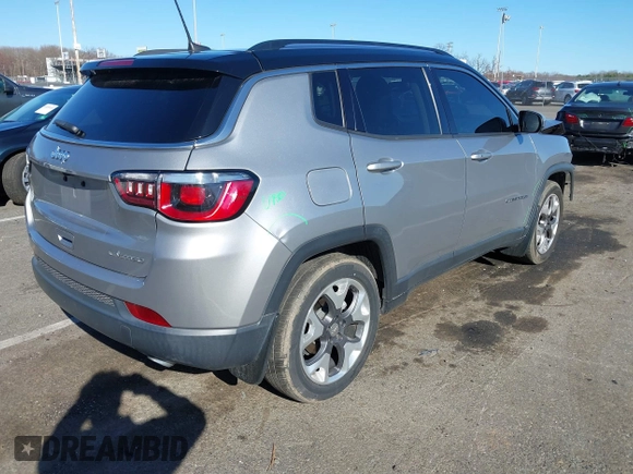 2018 Jeep Compass Limited with VIN 3C4NJCCB6JT489123, listed as a IAAI auction lot 41824477 with 101,291 mi miles and . Bid and sale history available at DreamBid. Image 4.