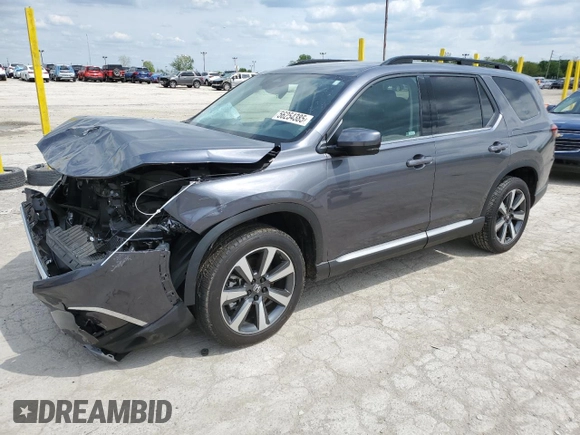 2024 Honda Pilot Touring z VIN 5FNYG1H74RB036990, wystawiony jako Copart lot #56254385 z przebiegiem Nie podano mil oraz Szkoda całkowita • Salvage title. Historia ofert i sprzedaży dostępna na DreamBid. Obrazek 1.