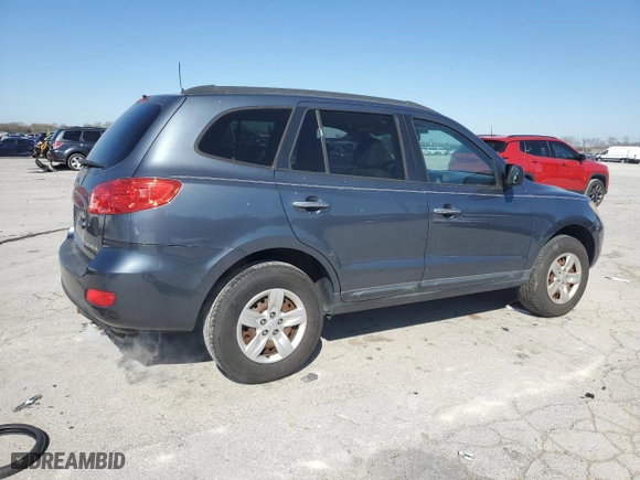 2009 Hyundai Santa Fe GLS with VIN 5NMSG13D49H312005, listed as a Copart auction lot 50622155 with 190,204 mi miles and Clean Title. Bid and sale history available at carsss.com. Image 3.