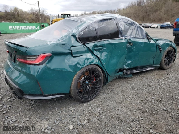 2024 BMW M3 Competition xDrive with VIN WBS43AY08RFT62048, listed as a Copart auction lot 53604915 with 9,412 mi miles and Salvage Title. Bid and sale history available at carsss.com. Image 3.