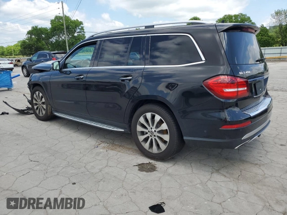 2019 Mercedes-Benz GLS 450 with VIN 4JGDF6EEXKB225262, listed as a Copart auction lot 55946335 with 75,733 mi miles and Salvage title. Bid and sale history available at DreamBid. Image 2.