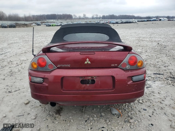 2003 Mitsubishi Eclipse GT with VIN 4A3AE55H53E102304, listed as a Copart auction lot 80962644 with 134,894 mi miles and Clean Title. Bid and sale history available at carsss.com. Image 6.