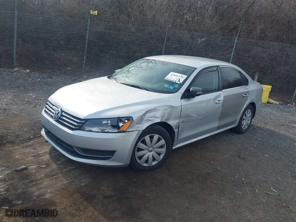 2013 Volkswagen Passat S with VIN 1VWAP7A30DC101350, listed as a IAAI auction lot 41846928 with 307,166 mi miles. Bid and sale history available at carsss.com. Image 2.