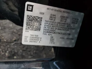 2019 Chevrolet Suburban LS с VIN 1GNSKGKC0KR321738, выставлен на аукционе Copart как лот 77894554 с пробегом 80 612 миль миль и Списание • Salvage title. История ставок и продаж доступна на DreamBid. Изображение 14.