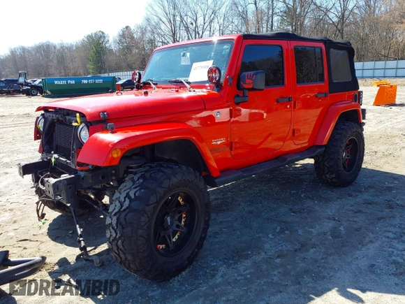 2015 Jeep Wrangler Unlimited Sahara with VIN 1C4BJWEG1FL748732, listed as a IAAI auction lot 41779308 with 109,986 mi miles. Bid and sale history available at carsss.com. Image 18.