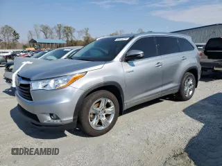 2015 Toyota Highlander Hybrid Limited with VIN 5TDDCRFH1FS009581, listed as a Copart auction lot 50916075 with 160,215 mi miles and Clean Title. Bid and sale history available at carsss.com. Image 1.