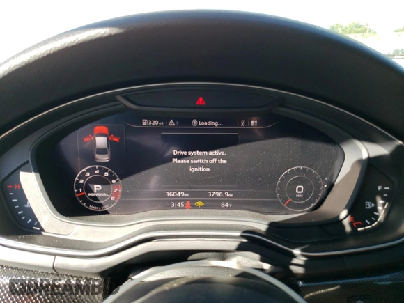 2018 Audi S4 Prestige with VIN WAUC4AF43JA005512, listed as a Copart auction lot 72991223 with 36,049 mi miles. Bid and sale history available at carsss.com. Image 9.