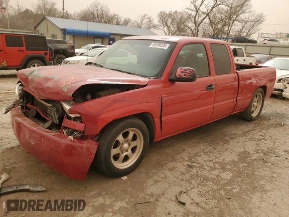 2001 Chevrolet Silverado 1500 LS with VIN 2GCEC19T411110961, listed as a Copart auction lot 49199325 with 212,257 mi miles and Salvage Title. Bid and sale history available at DreamBid. Image 1.