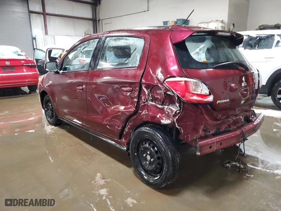 2021 Mitsubishi Mirage ES with VIN ML32AUHJ3MH014091, listed as a Copart auction lot 49954085 with 43,633 mi miles and Non Repairable. Bid and sale history available at carsss.com. Image 2.