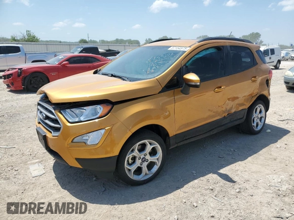 2021 Ford EcoSport SE with VIN MAJ6S3GL0MC409132, listed as a Copart auction lot 57154575 with Not provided miles and Non repairable. Bid and sale history available at DreamBid. Image 1.