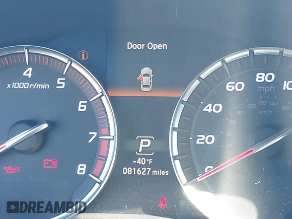 2018 Acura TLX w/Advance Pkg with VIN 19UUB3F85JA801000, listed as a IAAI auction lot 41665274 with 81,627 mi miles. Bid and sale history available at carsss.com. Image 16.