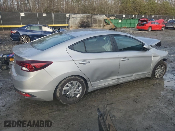 2020 Hyundai Elantra SE with VIN KMHD74LF6LU949744, listed as a Copart auction lot 85661274 with 45,268 mi miles and Salvage Title. Bid and sale history available at carsss.com. Image 3.