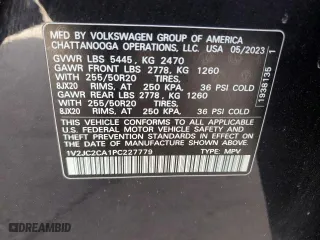 2023 Volkswagen Atlas Cross Sport 2.0T SE w/Technology with VIN 1V2JC2CA1PC227779, listed as a Copart auction lot 89317485 with 21,833 mi miles and Salvage Title. Bid and sale history available at carsss.com. Image 14.