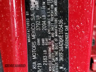 2019 Kia Forte S z VIN 3KPF34AD6KE105436, wystawiony jako Copart lot #52381675 z przebiegiem 102 162 mil mil oraz Szkoda całkowita • Salvage title. Historia ofert i sprzedaży dostępna na DreamBid. Obrazek 13.
