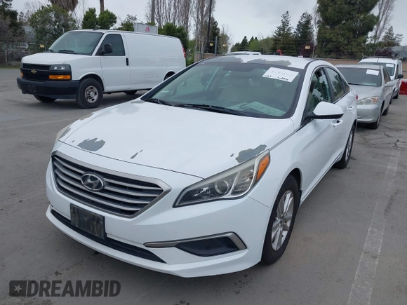 2017 Hyundai Sonata SE with VIN 5NPE24AF8HH595026, listed as a IAAI auction lot 41906112 with 165,519 mi miles. Bid and sale history available at carsss.com. Image 6.