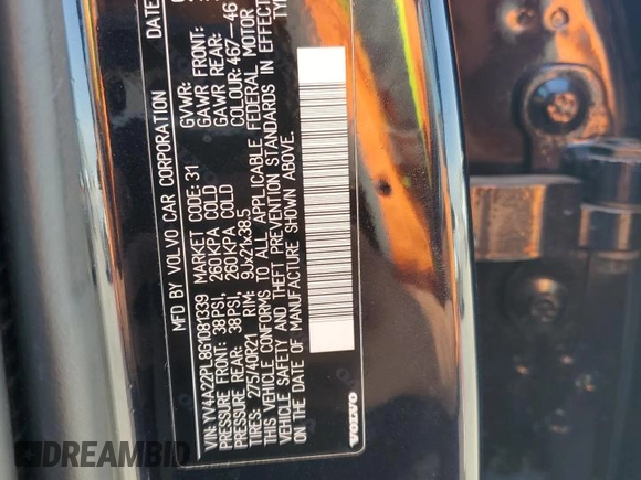 2016 Volvo XC90 T6 Inscription with VIN YV4A22PL8G1081339, listed as a Copart auction lot 53119365 with 61,628 mi miles and Salvage Title. Bid and sale history available at carsss.com. Image 13.