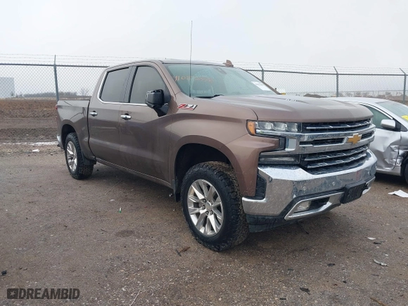 2019 Chevrolet Silverado 1500 LTZ with VIN 3GCUYGEL9KG228891, listed as a IAAI auction lot 41053828 with 61,684 mi miles. Bid and sale history available at carsss.com. Image 1.