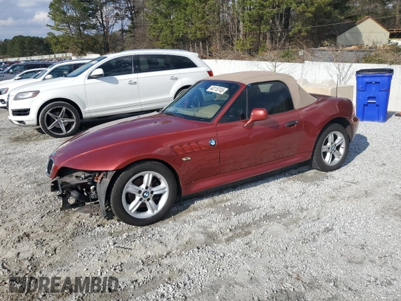 2001 BMW Z3 2.5 z VIN WBACN33401LM03049, wystawiony jako Copart lot #44110745 z przebiegiem 187 968 mil mil oraz Szkody całkowita. Historia ofert i sprzedaży dostępna na DreamBid. Obrazek 1.