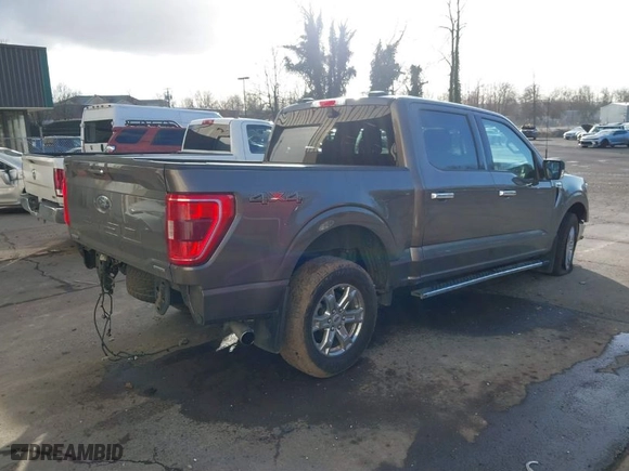 2021 Ford F-150 XL with VIN 1FTFW1E88MKE24484, listed as a IAAI auction lot 41655048 with 60,057 mi miles. Bid and sale history available at carsss.com. Image 4.