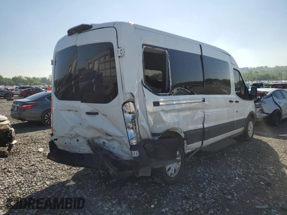 2019 Ford Transit Passenger XL z VIN 1FBAX2CM8KKA35164, wystawiony jako Copart lot #55198825 z przebiegiem 64 287 mil mil oraz Szkoda całkowita • Salvage title. Historia ofert i sprzedaży dostępna na DreamBid. Obrazek 3.