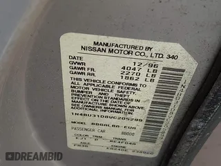 1997 Nissan Altima XE with VIN 1N4BU31D8VT205299, listed as a IAAI auction lot 42081935 with 235,426 mi miles. Bid and sale history available at carsss.com. Image 9.