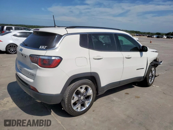 2019 Jeep Compass Limited with VIN 3C4NJCCB1KT664279, listed as a Copart auction lot 64853685 with 83,866 mi miles and Salvage title. Bid and sale history available at DreamBid. Image 3.
