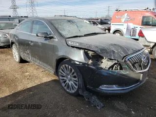 2015 Buick LaCrosse Premium II with VIN 1G4GF5G30FF267392, listed as a Copart auction lot 41984665 with 118,191 mi miles and Salvage Title. Bid and sale history available at DreamBid. Image 4.