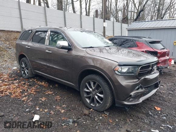 2017 Dodge Durango GT with VIN 1C4RDJDG2HC839313, listed as a IAAI auction lot 41952887 with 76,339 mi miles and . Bid and sale history available at carsss.com. Image 1.