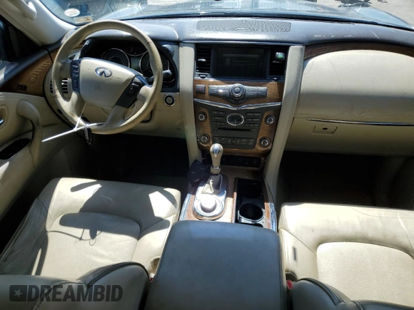 2011 Infiniti QX56 8-passenger with VIN JN8AZ2NC4B9302855, listed as a Copart auction lot 72986764 with 171,390 mi miles and Salvage Title. Bid and sale history available at carsss.com. Image 8.