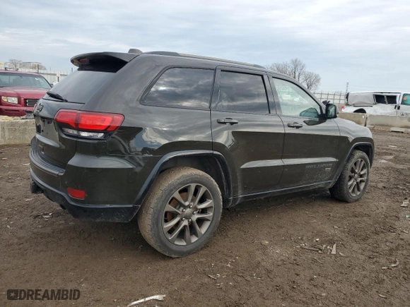 2016 Jeep Grand Cherokee Limited 75th Anniversary with VIN 1C4RJFBG8GC426805, listed as a Copart auction lot 43788395 with 187,543 mi miles and Salvage Title. Bid and sale history available at carsss.com. Image 3.