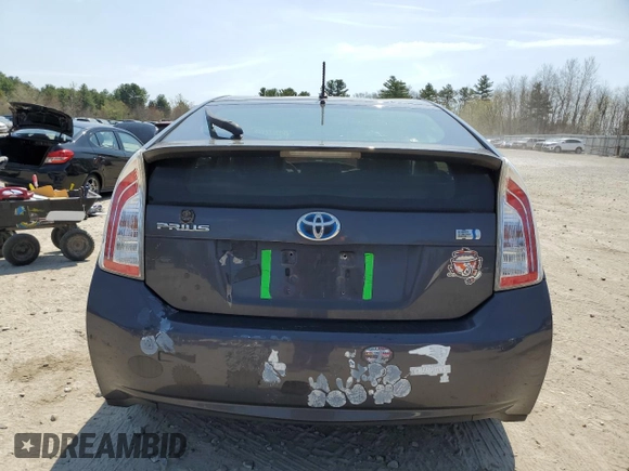 2012 Toyota Prius One with VIN JTDKN3DU6C1555901, listed as a Copart auction lot 53722475 with 240,480 mi miles and Clean Title. Bid and sale history available at carsss.com. Image 6.