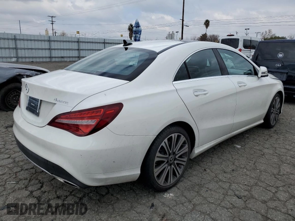 2019 Mercedes-Benz CLA with VIN WDDSJ4GB0KN761319, listed as a Copart auction lot 45034353 with 46,156 mi miles. Bid and sale history available at carsss.com. Image 3.
