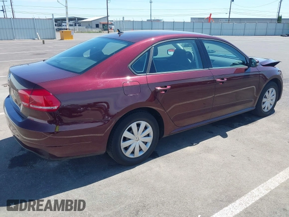 2013 Volkswagen Passat S with VIN 1VWAP7A31DC029851, listed as a IAAI auction lot 42191963 with 24,862 mi miles and . Bid and sale history available at DreamBid. Image 4.