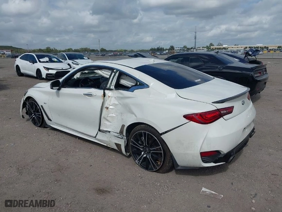 2018 Infiniti Q60 3.0t LUXE with VIN JN1EV7EK1JM342984, listed as a IAAI auction lot 41570887 with 54,817 mi miles. Bid and sale history available at carsss.com. Image 3.