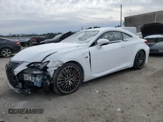 2015 Lexus RC F with VIN JTHHP5BC9F5002374, listed as a Copart auction lot 89202015 with 65,995 mi miles and Salvage Title. Bid and sale history available at carsss.com. Image 1.