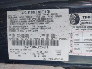 2012 Ford Fusion SE с VIN 3FAHP0HA6CR254513, выставлен на аукционе IAAI как лот 42445519 с пробегом 170 877 миль миль и . История ставок и продаж доступна на DreamBid. Изображение 9.