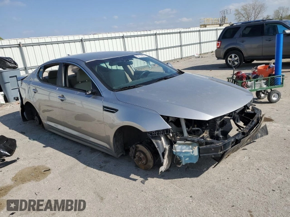 2015 Kia Optima LX with VIN KNAGM4A70F5531536, listed as a Copart auction lot 53731885 with Not provided miles and Salvage title. Bid and sale history available at DreamBid. Image 4.