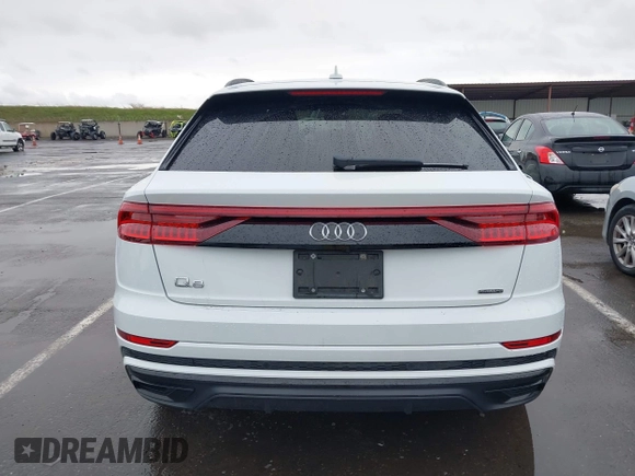 2020 Audi Q8 Premium Plus with VIN WA1EVAF1XLD001371, listed as a IAAI auction lot 41598033 with 39,744 mi miles and . Bid and sale history available at DreamBid. Image 17.