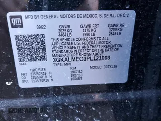 2023 GMC Terrain SLE with VIN 3GKALMEG3PL121003, listed as a Copart auction lot 44304175 with 30,096 mi miles and Non Repairable. Bid and sale history available at DreamBid. Image 13.