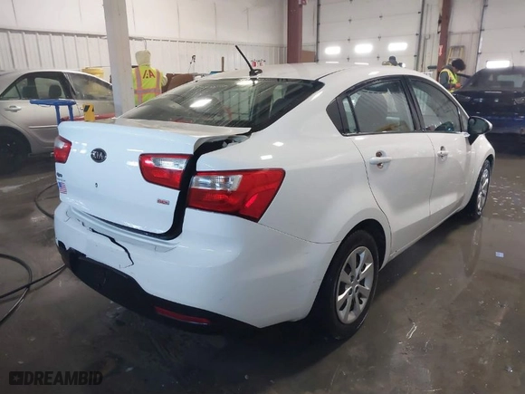 2012 Kia Rio LX with VIN KNADM4A30C6057030, listed as a IAAI auction lot 41570745 with 153,231 mi miles. Bid and sale history available at carsss.com. Image 4.