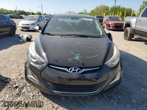 2015 Hyundai Elantra SE with VIN 5NPDH4AE3FH560618, listed as a Copart auction lot 56199255 with 43,760 mi miles and Salvage title. Bid and sale history available at DreamBid. Image 5.