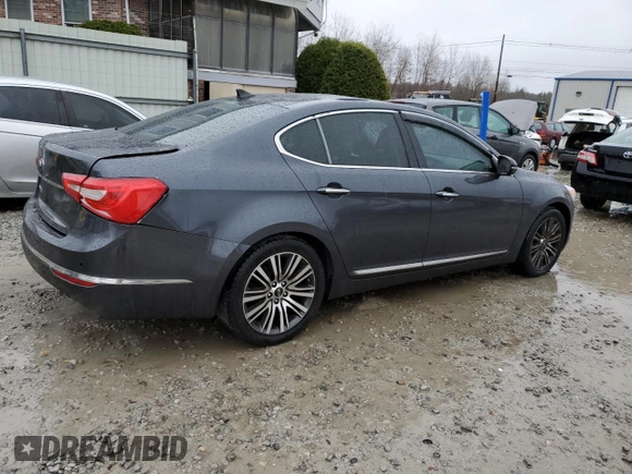 2016 Kia Cadenza Premium with VIN KNALN4D76G5211243, listed as a Copart auction lot 81663394 with 123,177 mi miles and Salvage Title. Bid and sale history available at carsss.com. Image 3.